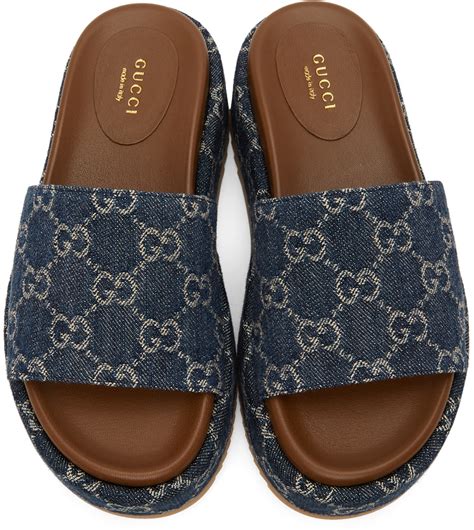 gucci stamp slides|Gucci slide sandals.